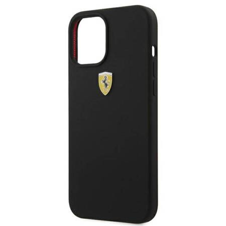 Ferrari FESSIHCP12LBK Etui do iPhone 12 Pro Max 6,7" czarny/black hardcase On Track Silicone