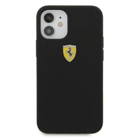 Ferrari FESSIHCP12SBK Etui do iPhone 12 mini 5,4" czarny/black hardcase On Track Silicone