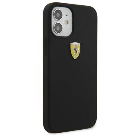 Ferrari FESSIHCP12SBK Etui do iPhone 12 mini 5,4" czarny/black hardcase On Track Silicone