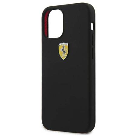 Ferrari FESSIHCP12SBK Etui do iPhone 12 mini 5,4" czarny/black hardcase On Track Silicone