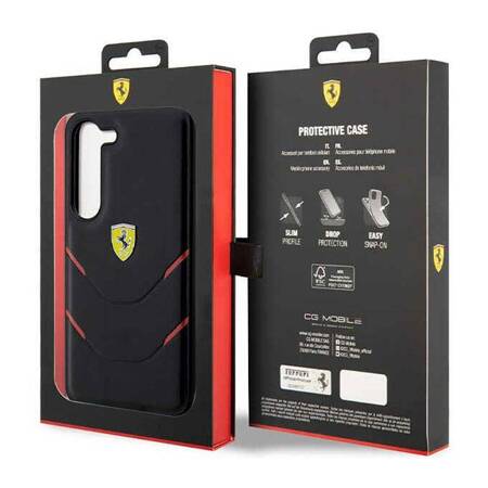 Ferrari Hot Stamp Lines - Etui Samsung Galaxy S23+ (czarny)