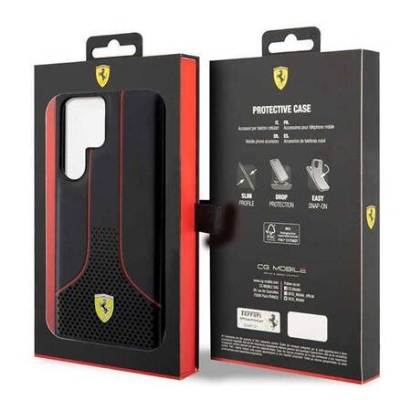 Ferrari Perforated 296P Collection - Etui Samsung Galaxy S23 Ultra (czarny)