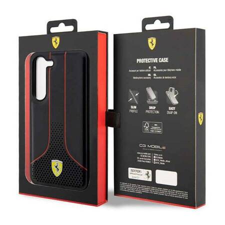 Ferrari Perforated 296P Collection - Etui Samsung Galaxy S23 (czarny)