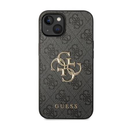 Guess 4G Big Metal Logo - Etui iPhone 15 Plus (szary)