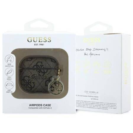 Guess 4G Charm Collection - Etui AirPods 4 (brązowy)