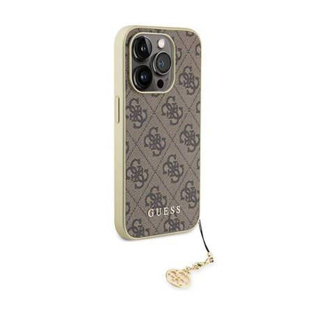 Guess 4G Charms Collection - Etui iPhone 15 Pro Max (brązowy)