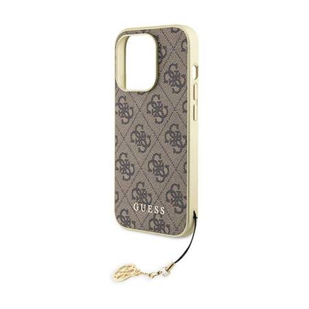 Guess 4G Charms Collection - Etui iPhone 15 Pro Max (brązowy)