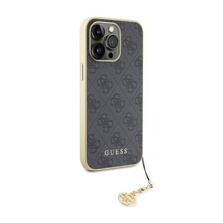 Guess 4G Charms Collection - Etui iPhone 15 Pro Max (szary)