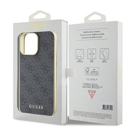 Guess 4G Charms Collection - Etui iPhone 15 Pro Max (szary)