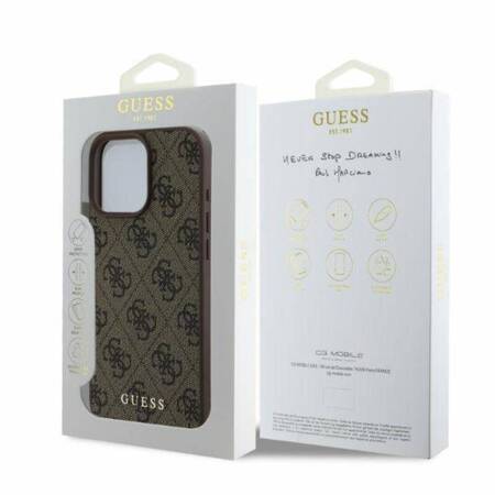 Guess 4G Classic - Etui iPhone 16 Pro (brązowy)