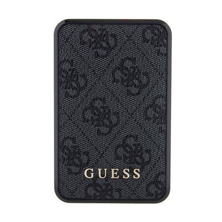 Guess 4G Leather Metal Logo - Power Bank 10000 mAh 18W (czarny)