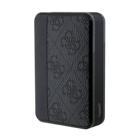 Guess 4G Leather Metal Logo - Power Bank 10000 mAh 18W (czarny)