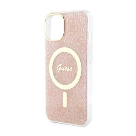 Guess 4G MagSafe - Etui iPhone 14 Plus (Różowy)