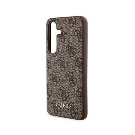 Guess 4G Metal Gold Logo - Etui Samsung Galaxy S24 (brązowy)