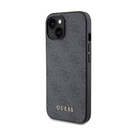 Guess 4G Metal Gold Logo - Etui iPhone 15 Plus (szary)