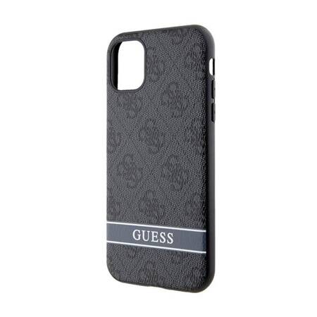 Guess 4G Printed Stripe - Etui iPhone 11 / iPhone XR (szary)