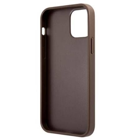 Guess 4G Printed Stripe - Etui iPhone 12 mini (brązowy)