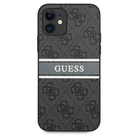 Guess 4G Printed Stripe – Etui iPhone 12 mini (szary)
