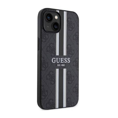 Guess 4G Printed Stripes MagSafe - Etui iPhone 14 (Czarny)