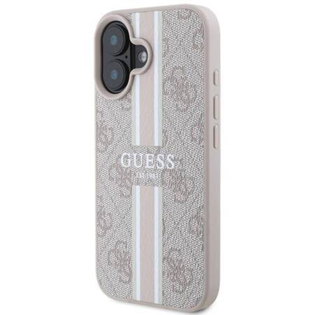 Guess 4G Printed Stripes MagSafe - Etui iPhone 16 (różowy)