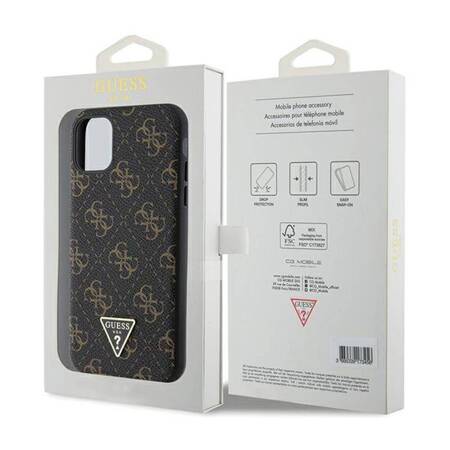 Guess 4G Triangle Metal Logo - Etui iPhone 11 (czarny)