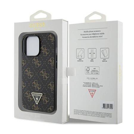 Guess 4G Triangle Metal Logo - Etui iPhone 13 Pro (czarny)