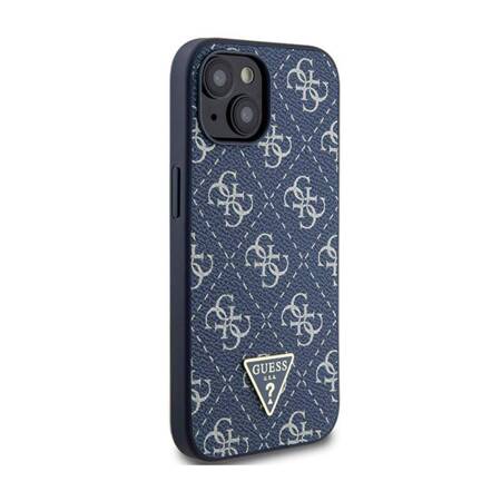 Guess 4G Triangle Metal Logo - Etui iPhone 15 Plus (niebieski)