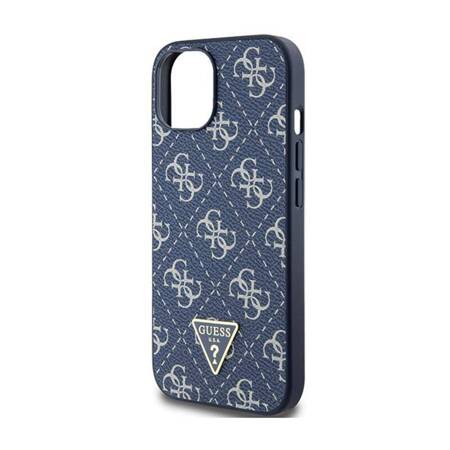 Guess 4G Triangle Metal Logo - Etui iPhone 15 Plus (niebieski)