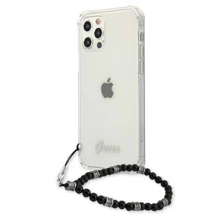 Guess Black Pearl Strap - Etui iPhone 12 Pro Max (przezroczysty)