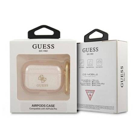 Guess Colored Glitter - Etui Airpods Pro (złoty)