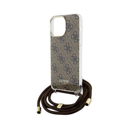 Guess Crossbody Cord 4G Print - Etui iPhone 15 Pro Max (brązowy)