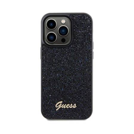 Guess Disco Metal Script - Etui iPhone 14 Pro (czarny)