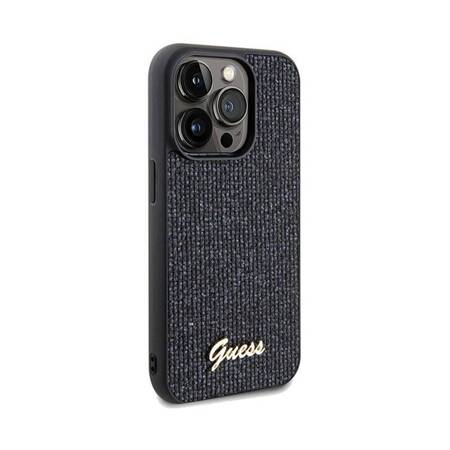 Guess Disco Metal Script - Etui iPhone 14 Pro (czarny)