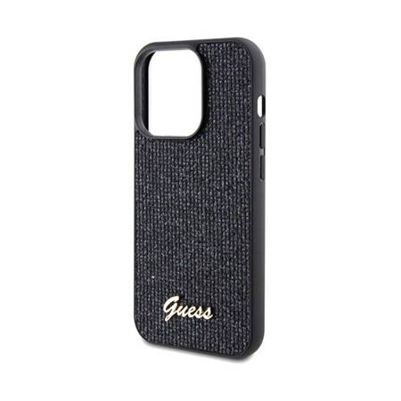 Guess Disco Metal Script - Etui iPhone 14 Pro (czarny)