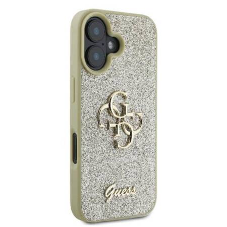 Guess Fixed Glitter Big 4G - Etui iPhone 16 Plus (złoty)