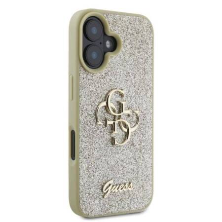 Guess Fixed Glitter Big 4G - Etui iPhone 16 (złoty)