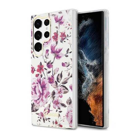 Guess Flower Collection - Etui Samsung Galaxy S23 Ultra (biały)