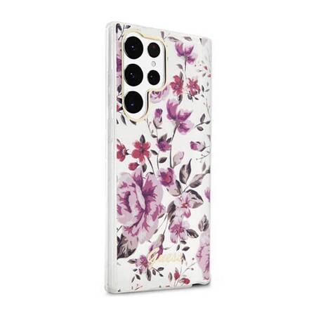 Guess Flower Collection - Etui Samsung Galaxy S23 Ultra (biały)