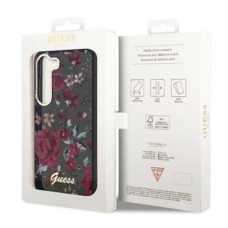 Guess Flower Collection - Etui Samsung Galaxy S23 (khaki)