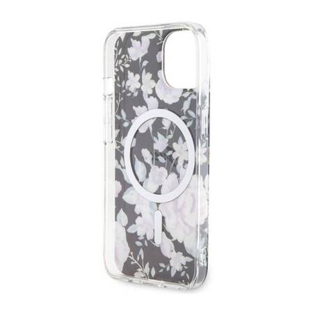 Guess Flower MagSafe - Etui iPhone 14 (Czarny)