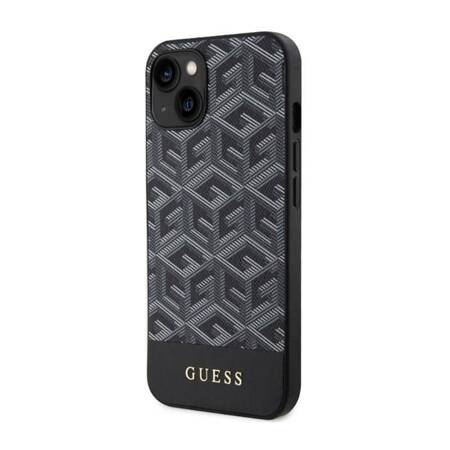 Guess GCube Stripes MagSafe - Etui iPhone 14 (Czarny)