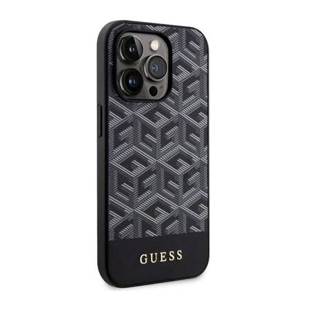 Guess GCube Stripes MagSafe - Etui iPhone 14 Pro Max (Czarny)