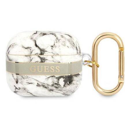 Guess GUA3HCHMAG AirPods 3 cover szary/grey Marble Strap Collection