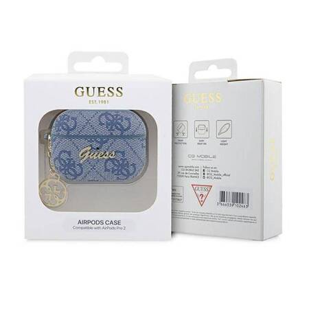 Guess GUAP2G4GSMB AirPods Pro 2 cover niebieski/blue 4G Charm Collection