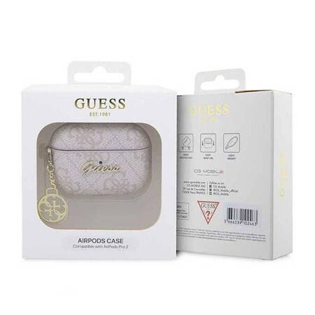 Guess GUAP2G4GSMP AirPods Pro 2 cover różowy/pink 4G Charm Collection