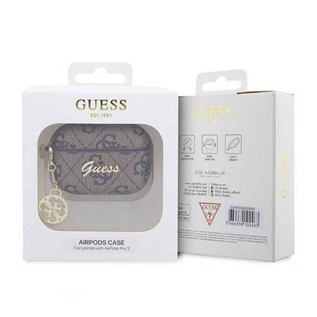 Guess GUAP2G4GSMW AirPods Pro 2 cover brązowy/brown 4G Charm Collection