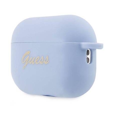 Guess GUAP2LSCHSB AirPods Pro 2 cover niebieski/blue Silicone Charm Heart Collection