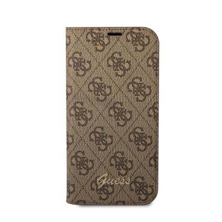 Guess GUBKP14LHG4SHW iPhone 14 Pro 6,1" brązowy/brown book 4G Vintage Gold Logo