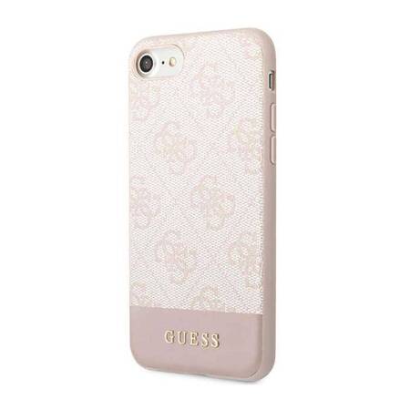 Guess GUHCI8G4GLPI iPhone 7/8/SE 2020/ 2022 różowy/pink hard case 4G Stripe Collection