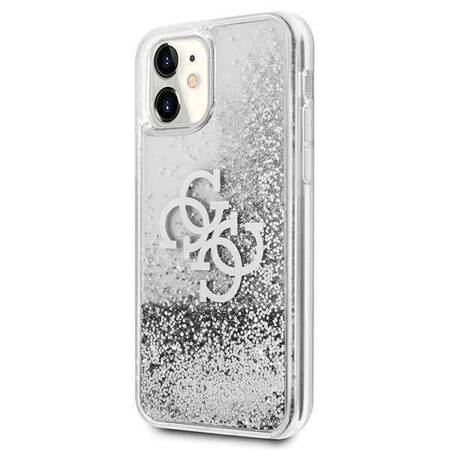 Guess GUHCN61LG4GSI iPhone 11 6,1" srebrny/silver hardcase 4G Big Liquid Glitter